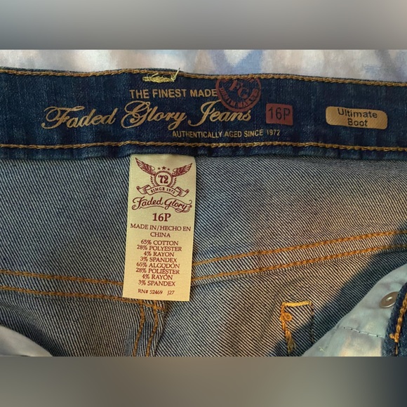 Faded glory ultimate boot cut size 16p - Picture 2 of 5